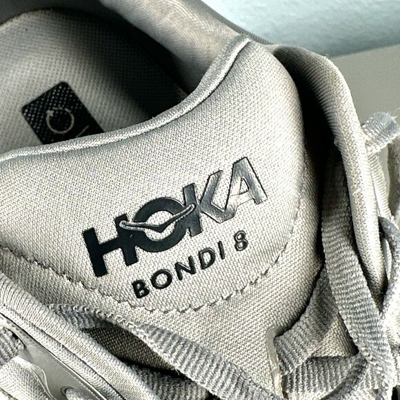Hoka One One Bondi 8 Men's Gray 9 2E Running Cushioned Lightweight Gym Shoes - Picture 16 of 16